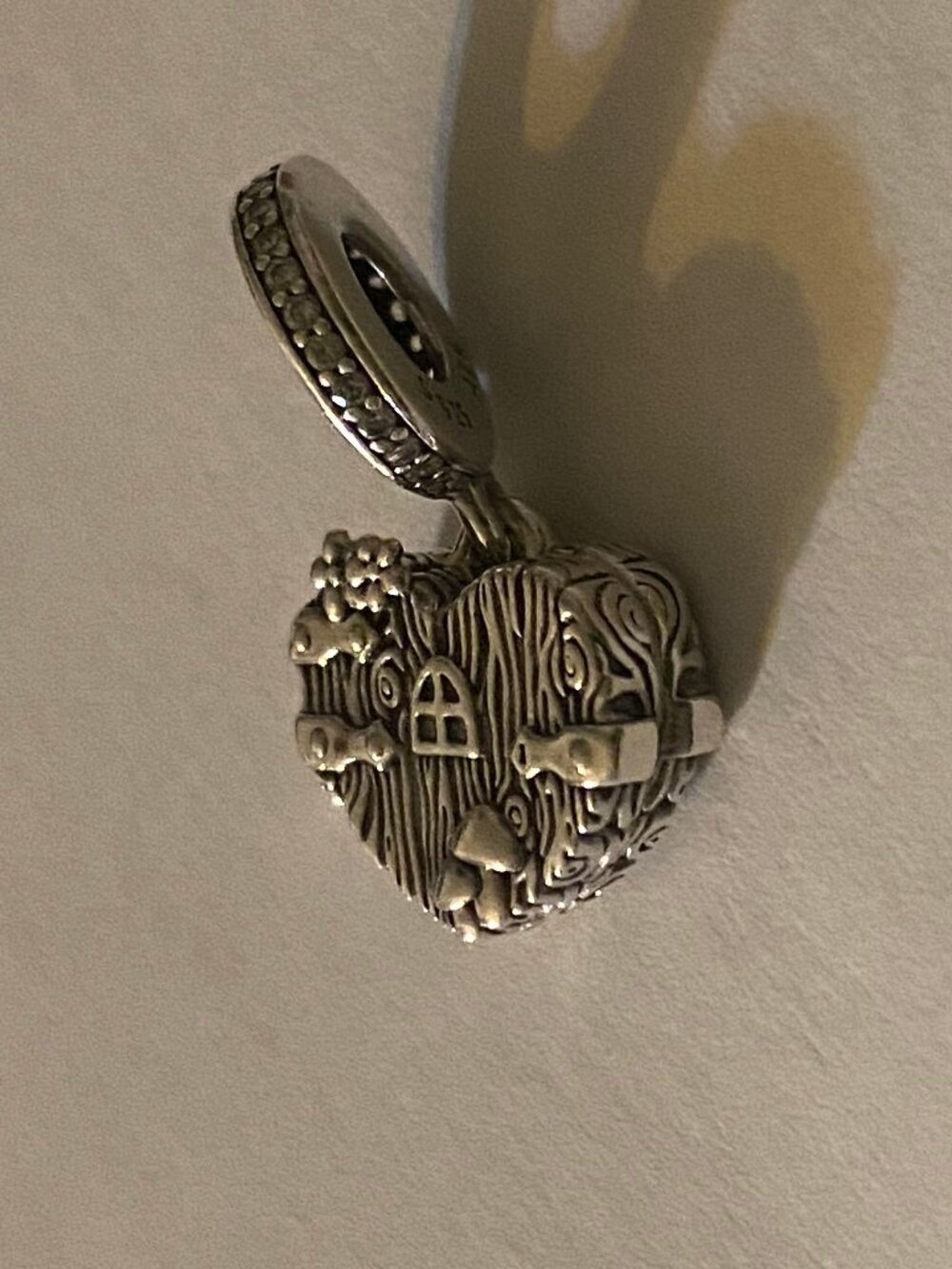 Pandora Home Sweet Heart Locket Dangle Charm Sterling Silver (Retired)